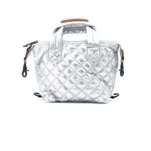 Silver Quilted Women's Bag